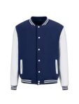 blue white varsity jacket