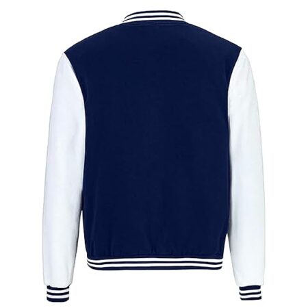 blue white varsity jacket