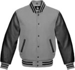 Gray And Black Varsity Jacket