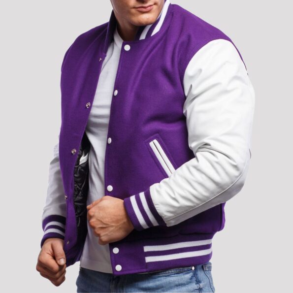 Varsity Jacket Purple And White