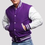 Varsity Jacket Purple And White