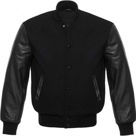 Black Varsity Letterman Jacket