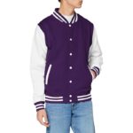 purple white varsity jacket