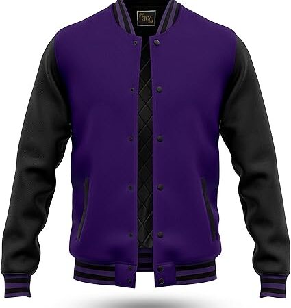 black purple varsity jacket