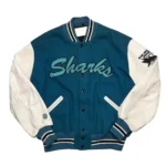 90s San Jose Sharks Blue Varsity Jacket