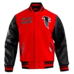 Front view of Atlanta Classic Rib varsity jacket