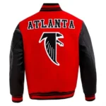 Front view of Atlanta Classic Rib varsity jacket