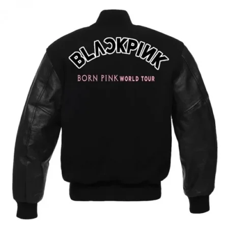 Back view of BLACKPINK World Tour Varsity Jacket