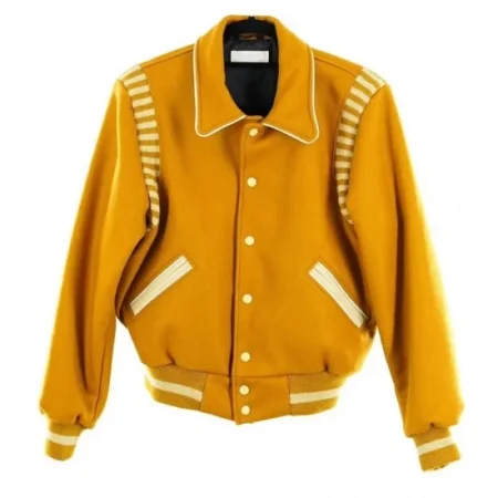 Front view of Bare Knuckles Western Varsity Jacket