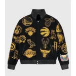 Front view of Black NBA jacket