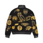 Front view of Black NBA jacket