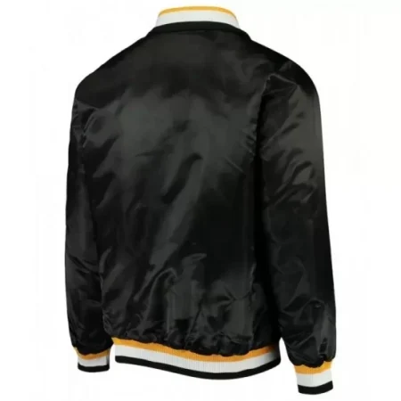 Back view of Boston Bruins Starter Bomber Black Jacket