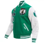 Front view of Boston Clasiic Rib varsity jacket