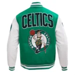 Front view of Boston Clasiic Rib varsity jacket