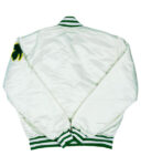 Front view of Womens Celtics White Varsity Jacket