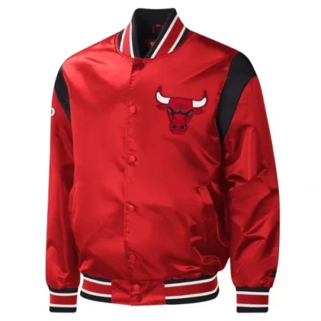 Front view of Chicago Bulls Starter Varsity Jacket