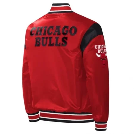 Back view of Chicago Bulls Starter Varsity Jacket