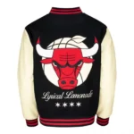 Front view of Chicago Bulls x Lyrical Varsity Jacket