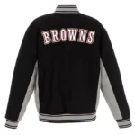 Front view of Cleveland Browns Varsity jacket