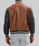 Danny-Mens-Brown-and-Black-Leather-Varsity-Jacket-1