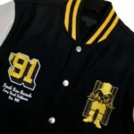 Front view of Death Row Records Varsity Jacket