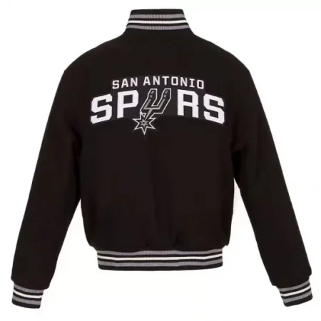 Back view of San Antonio Spurs Varsity jacket