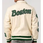 Front view of Boston-inspired Varsity Jacket