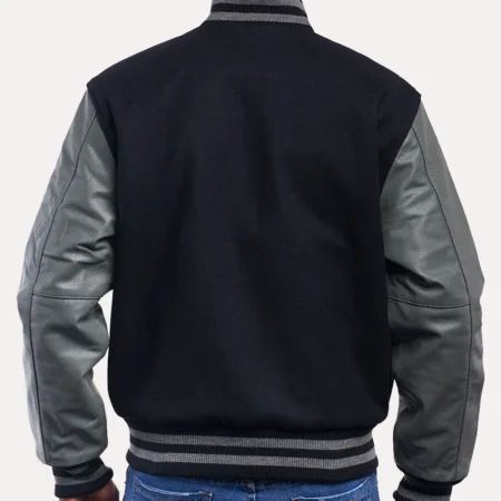 Black Grey Varsity Jacket