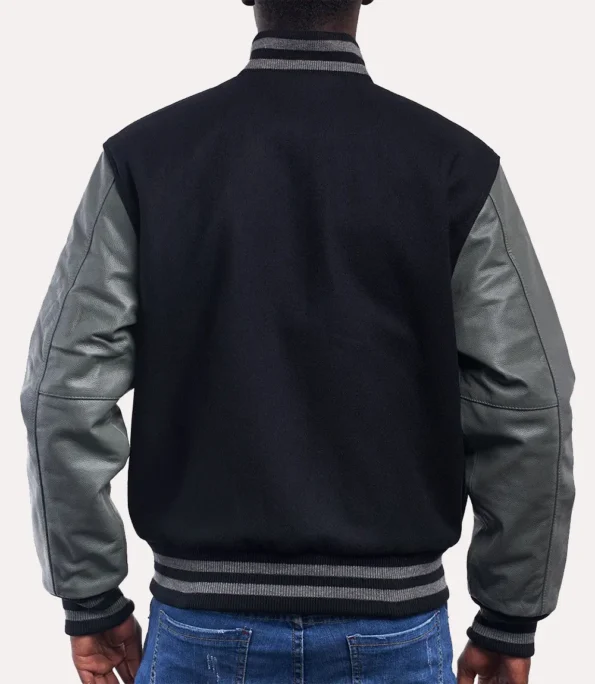 Black Grey Varsity Jacket