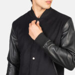 Men’s+Vaxton+Black+Hybrid+Varsity+Jacket+Close+Front-5-1634136849771