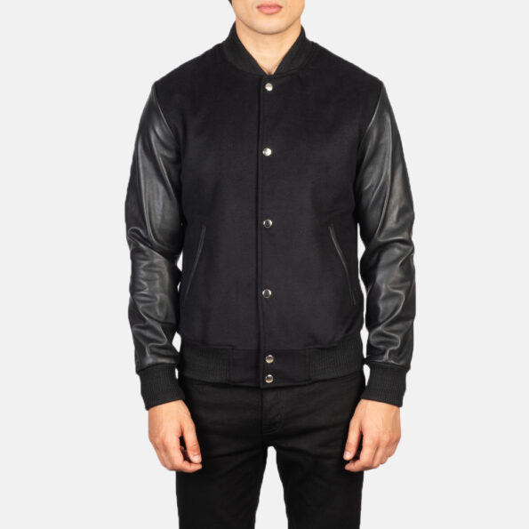 Black Leather Varsity Jackets