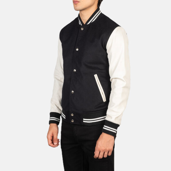 off white varsity leather jacket