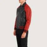 Men’s+Walton+Black+&+Red+Leather+Varsity+Jacket+Close+Front-5-1704121592254