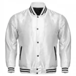 Front view of Sportswear Mens White Varsity Jacket