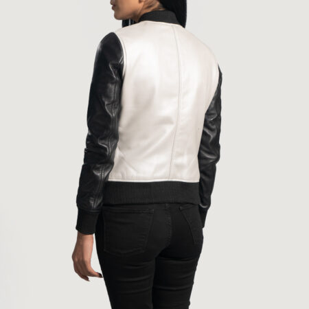 white leather jacket womens