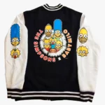 Front view of Bape Simpsons Baby Milo varsity jacket