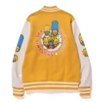 Front view of Bape Simpsons Baby Milo varsity jacket