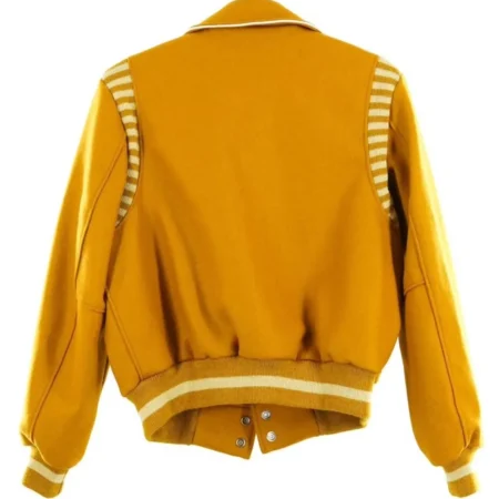 Back view of Bare Knuckles Western Varsity Jacket