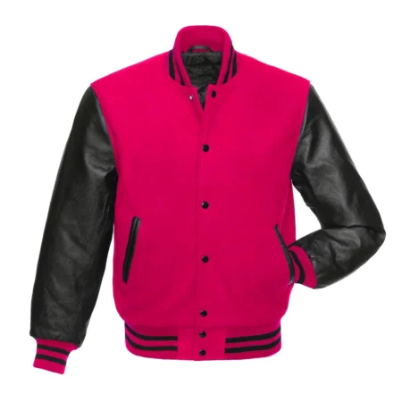 Varsity Jacket Pink And Black