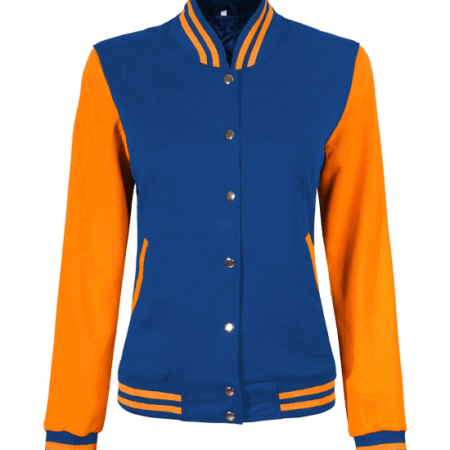 Blue And Yellow Varsity Jacket Womens