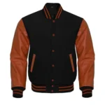 Black Brown Varsity Jacket