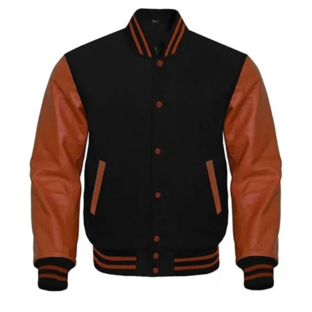 Black Brown Varsity Jacket