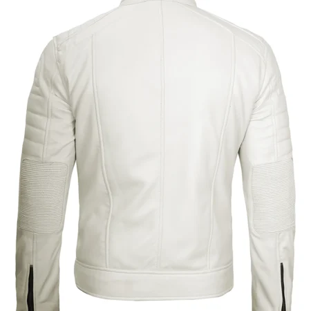 white leather jacket