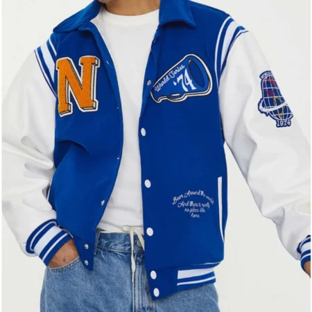 varsity jacket blue white