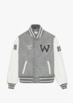 grey white varsity jacket