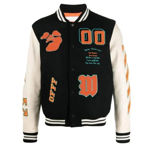 off white jacket leather