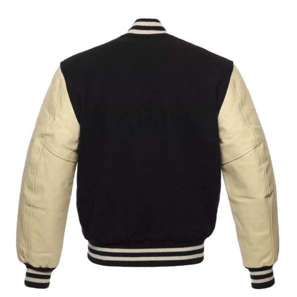 Black And Cream Varsity Jacket