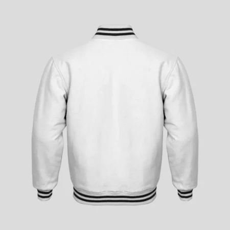 varsity jacket white leather sleeves