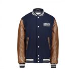 Brown And Blue Varsity Jacket