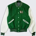 Front design of 70s Miami Hurricanes Varsity Jacket showing logo.